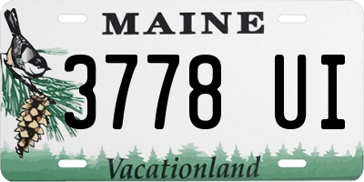 ME license plate 3778UI