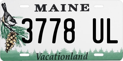 ME license plate 3778UL