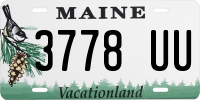 ME license plate 3778UU