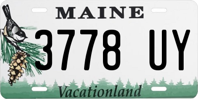 ME license plate 3778UY