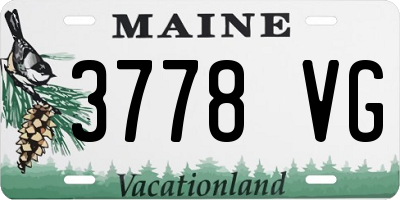 ME license plate 3778VG