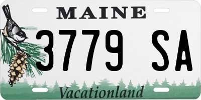 ME license plate 3779SA