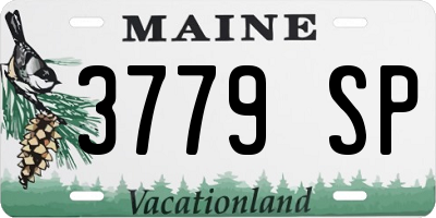 ME license plate 3779SP