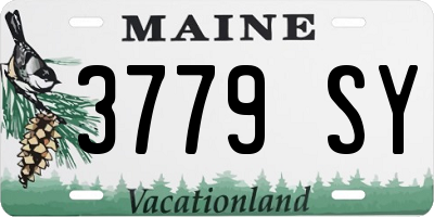 ME license plate 3779SY