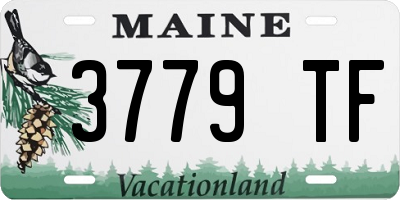 ME license plate 3779TF