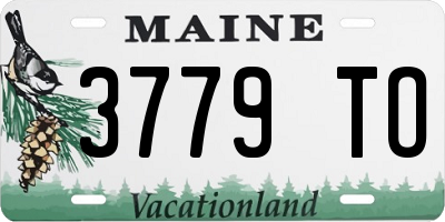 ME license plate 3779TO