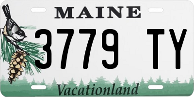 ME license plate 3779TY
