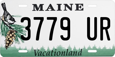 ME license plate 3779UR