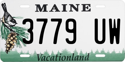 ME license plate 3779UW