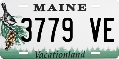 ME license plate 3779VE