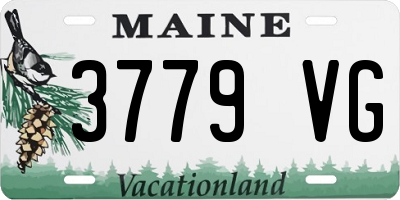 ME license plate 3779VG