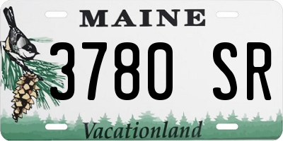 ME license plate 3780SR