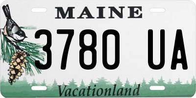 ME license plate 3780UA