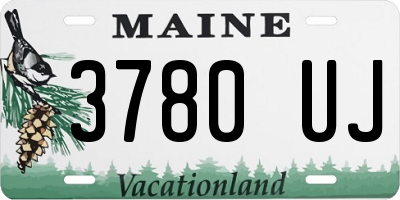 ME license plate 3780UJ