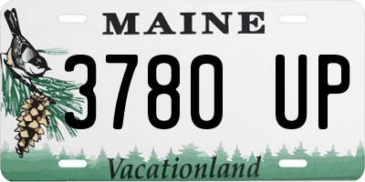 ME license plate 3780UP