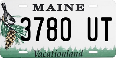 ME license plate 3780UT