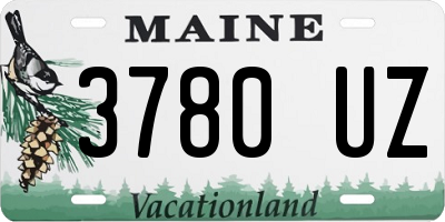 ME license plate 3780UZ