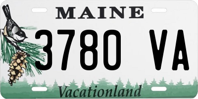 ME license plate 3780VA