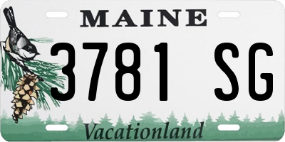 ME license plate 3781SG