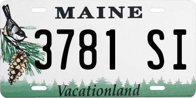 ME license plate 3781SI