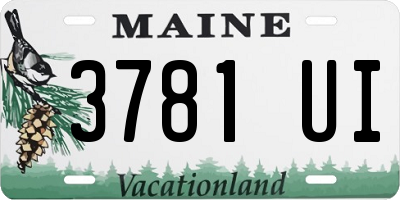 ME license plate 3781UI