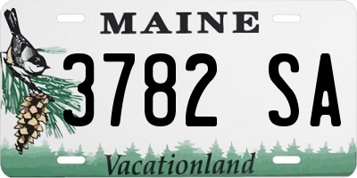 ME license plate 3782SA