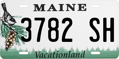 ME license plate 3782SH
