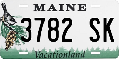 ME license plate 3782SK