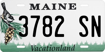 ME license plate 3782SN