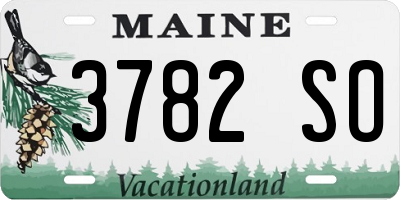 ME license plate 3782SO