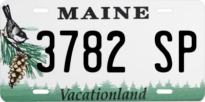 ME license plate 3782SP