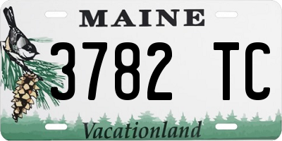 ME license plate 3782TC