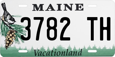ME license plate 3782TH