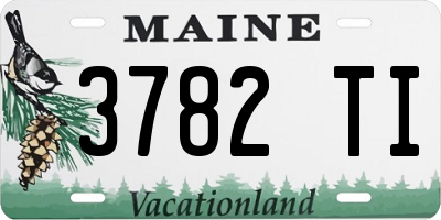 ME license plate 3782TI