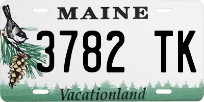 ME license plate 3782TK
