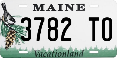 ME license plate 3782TO