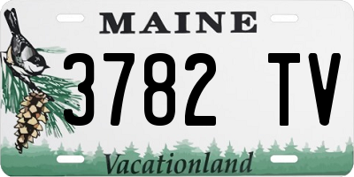 ME license plate 3782TV