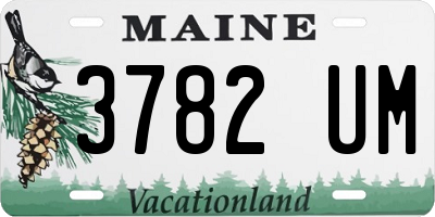 ME license plate 3782UM