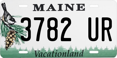 ME license plate 3782UR