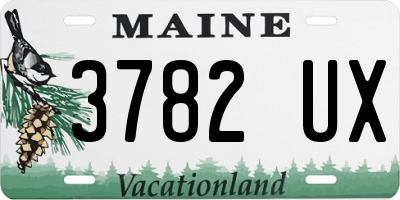 ME license plate 3782UX