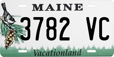 ME license plate 3782VC