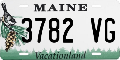 ME license plate 3782VG