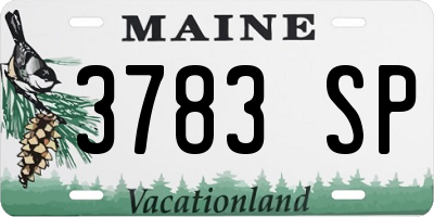 ME license plate 3783SP