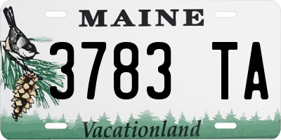 ME license plate 3783TA