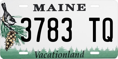 ME license plate 3783TQ