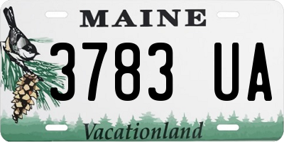 ME license plate 3783UA