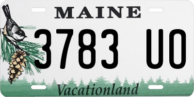 ME license plate 3783UO