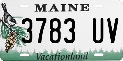 ME license plate 3783UV