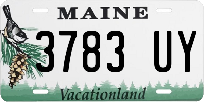 ME license plate 3783UY