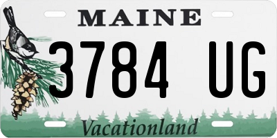 ME license plate 3784UG